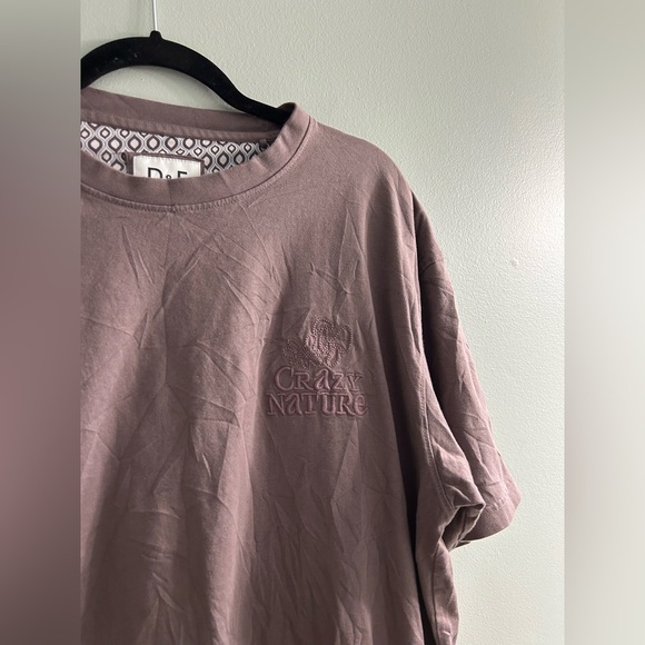 D&F Ricky Singh nature embroidered t shirt mushroom flower print relaxed fit - Picture 3 of 6